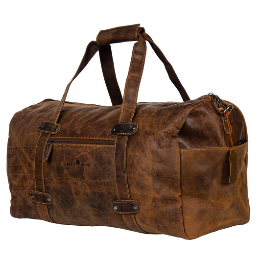 Leather Overnight Duffle Bag Munich