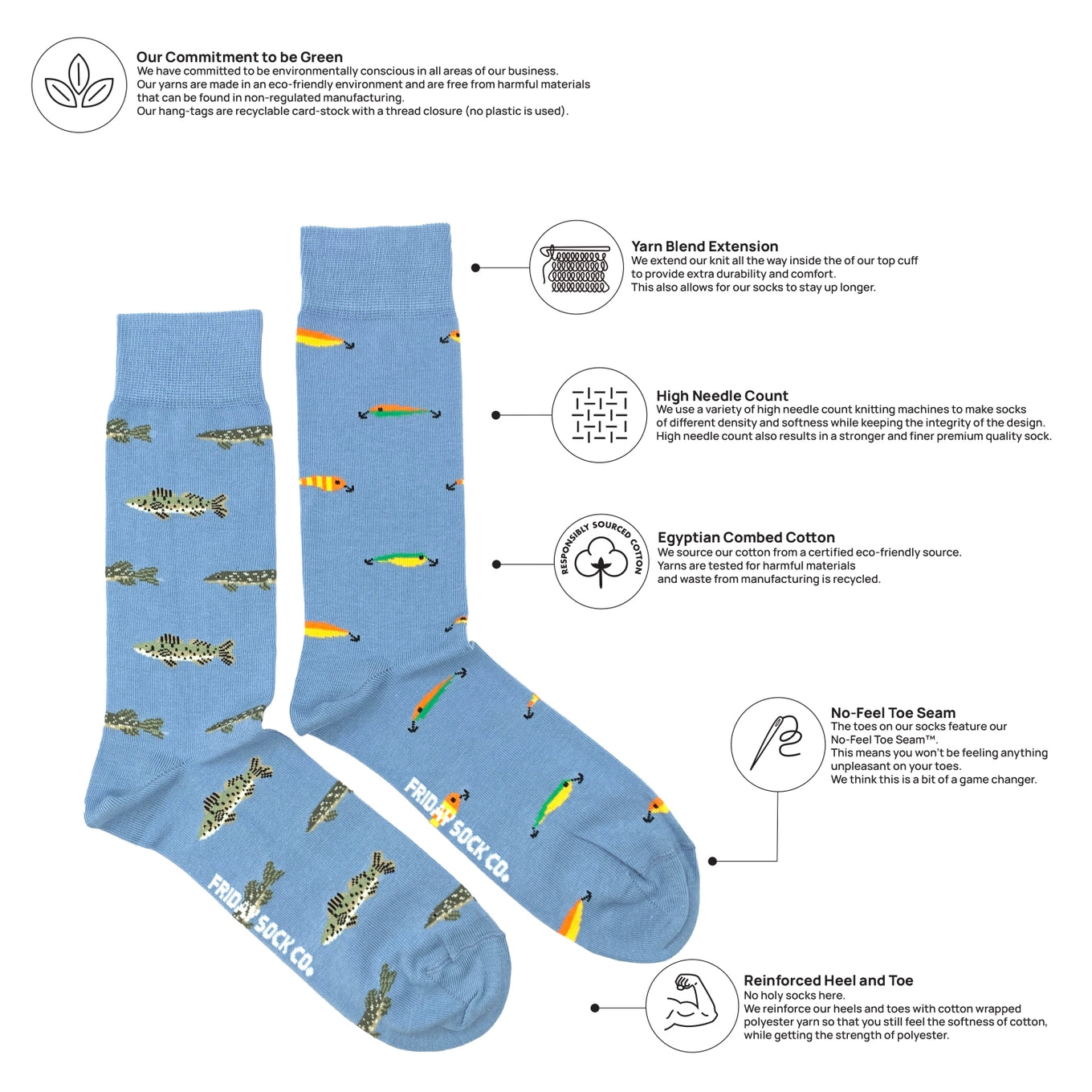 Mismatched Fishing Socks