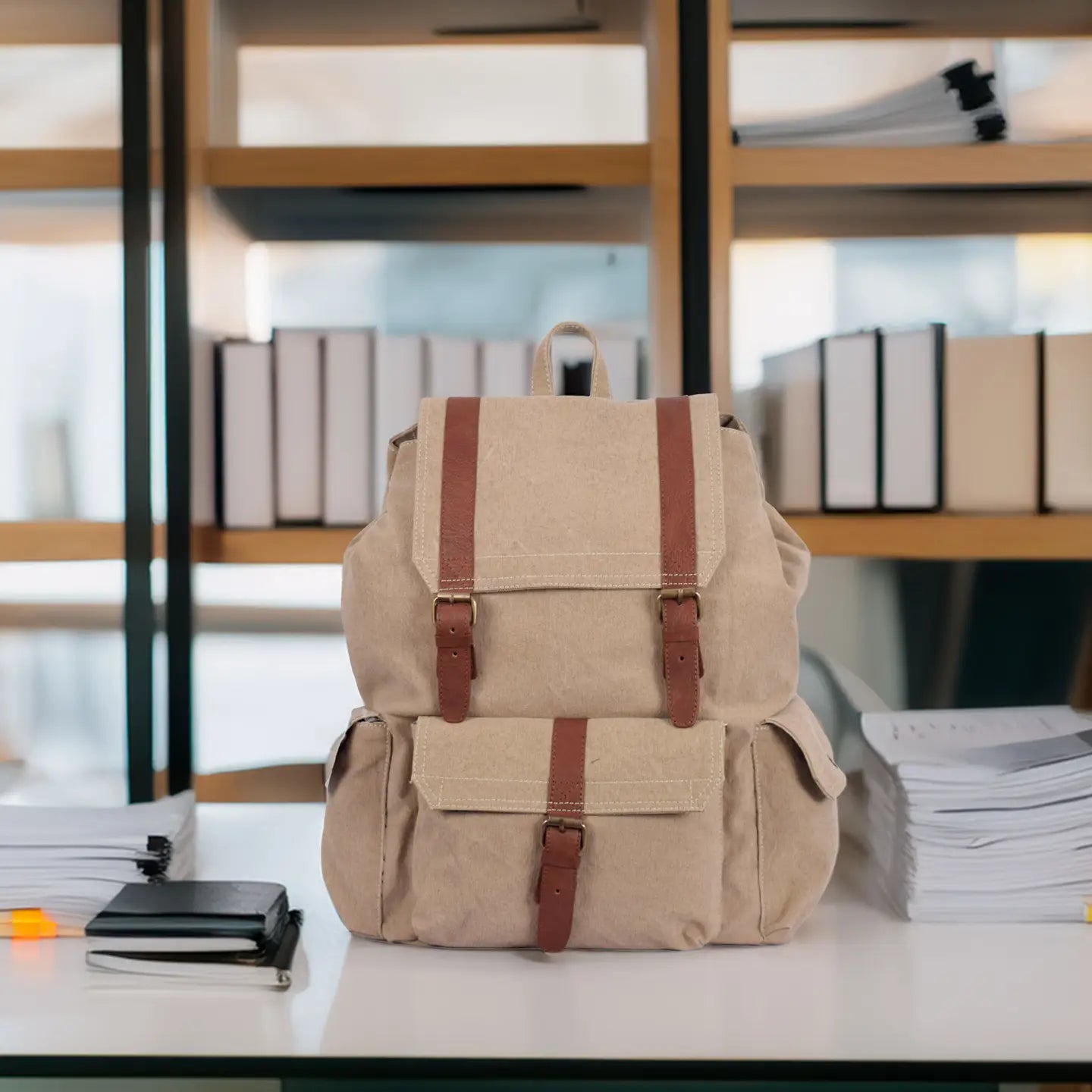 Upcycled Canvas Backpack