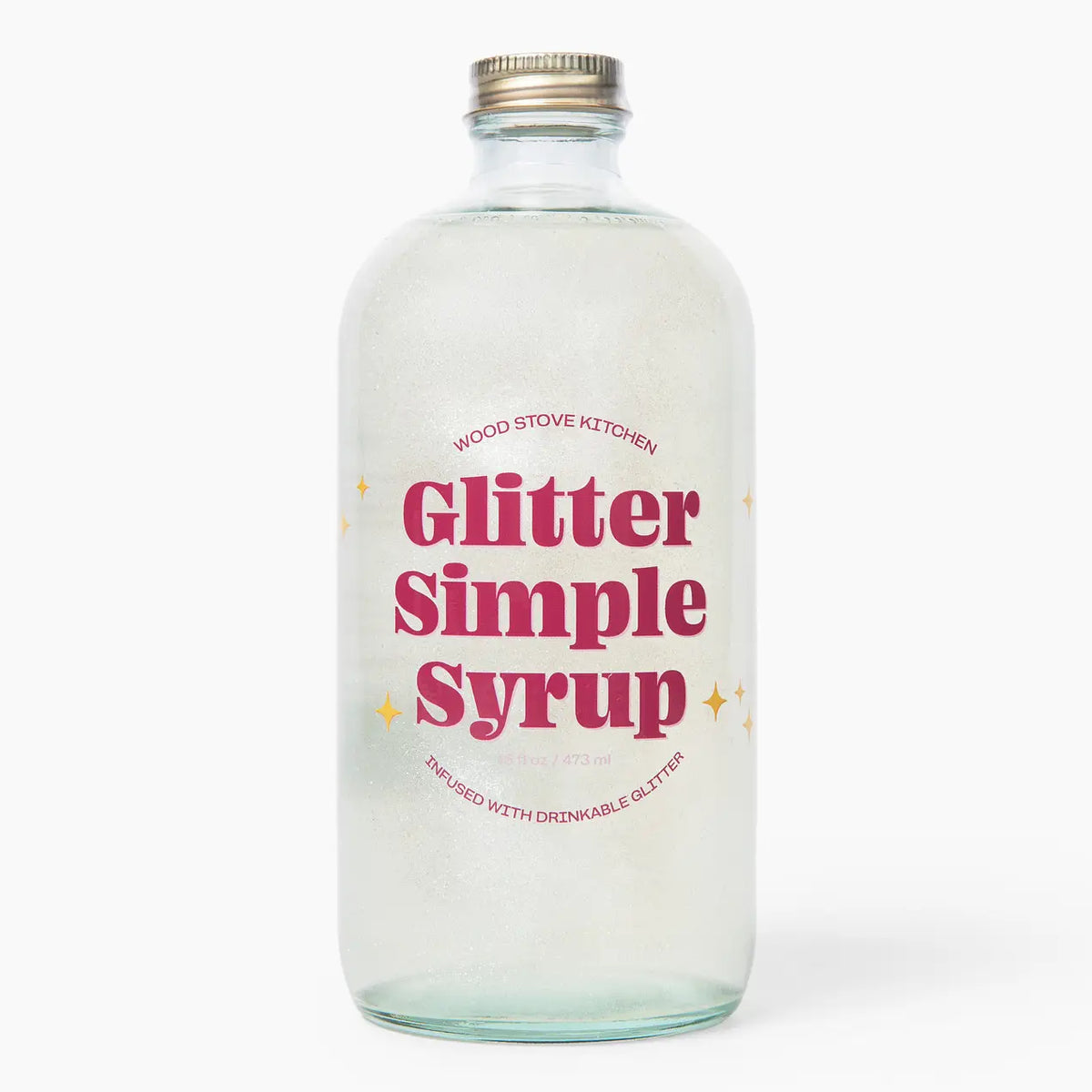 Glitter Simple Syrup, 16 Fl oz with Edible Glitter