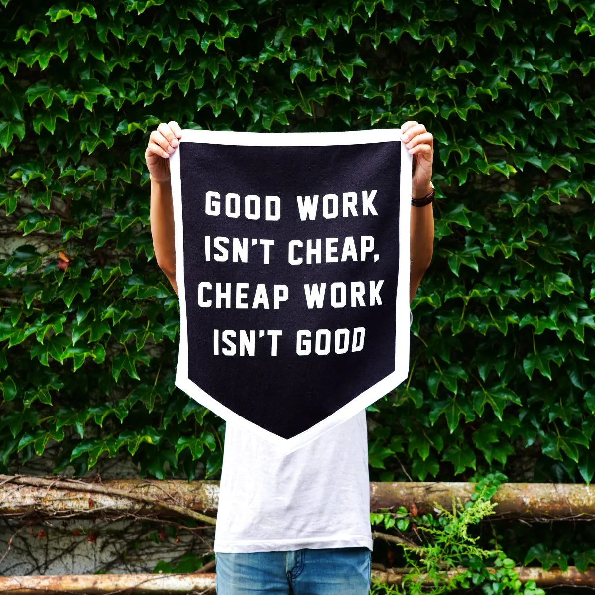 Good Work Isn't Cheap Camp Flag