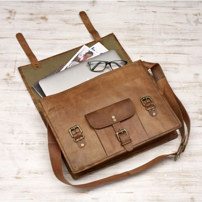 Vintage Leather Laptop Bag