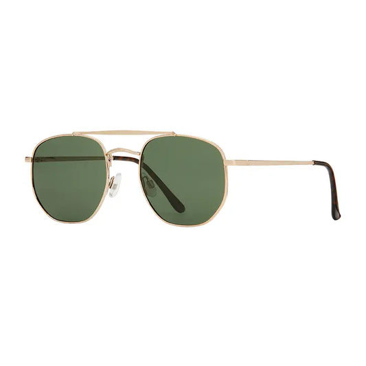 Matilija Gold Sunglasses with Onyx Tips