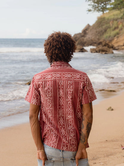 Organic Cotton Brick Mezcal Button Up