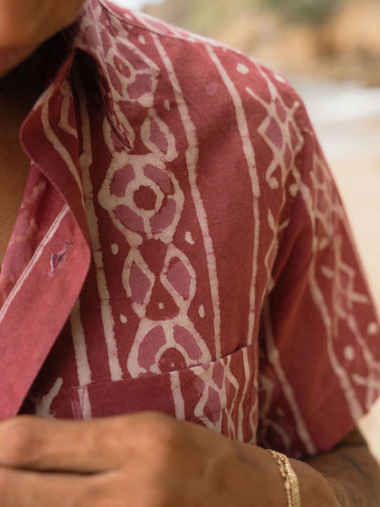 Organic Cotton Brick Mezcal Button Up