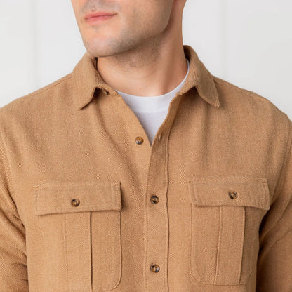 Organic Flannel Double Pocket Button Down Shirt