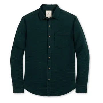 Green Herringbone Organic Flannel Shirt