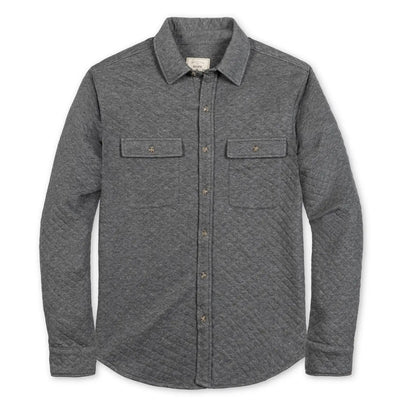 Gray Quilted Organic Cotton Button Down