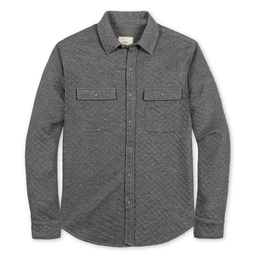 Gray Quilted Organic Cotton Button Down