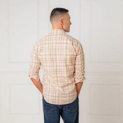 Organic Poplin Stretch Button Down Shirt