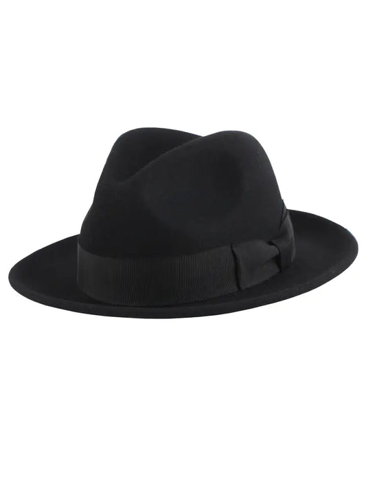 Pablo Black Wool Fedora Hat