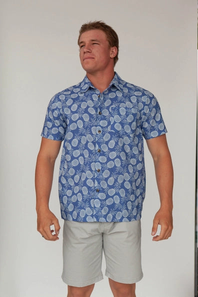 Pineapple Hawaiian Button Down Shirt