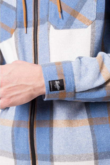 Hooded Flannel Zip Jacket
