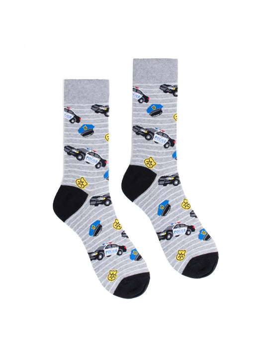 Police Print Novelty Socks