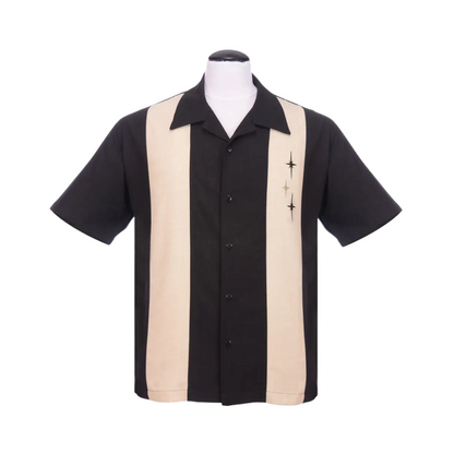 Three Star Panel Bowling Shirt