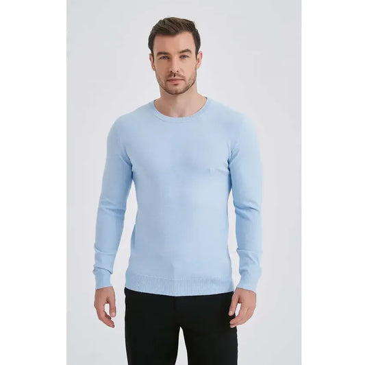 Sky Blue Basic Sweater