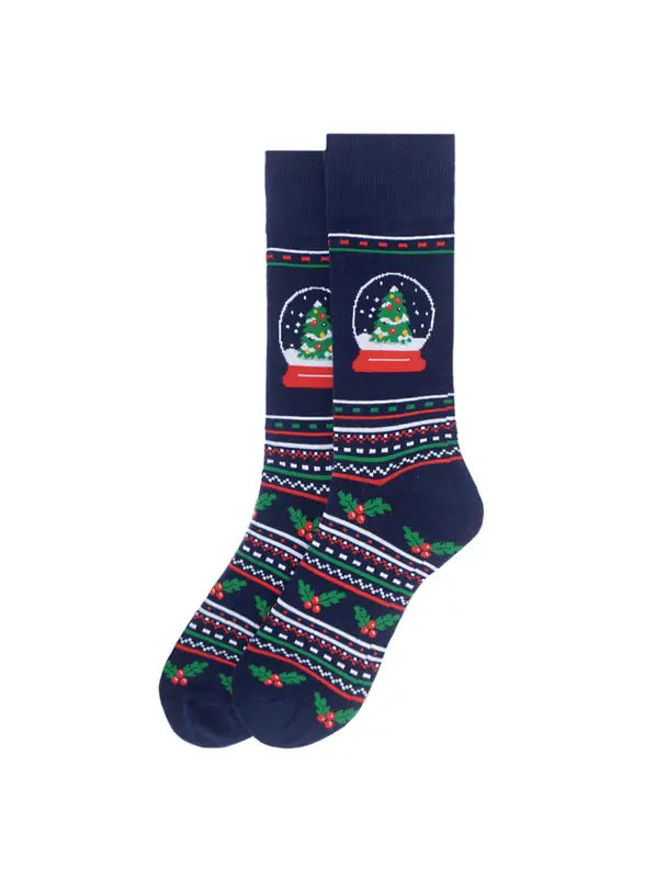 Snow Globe Print Novelty Socks