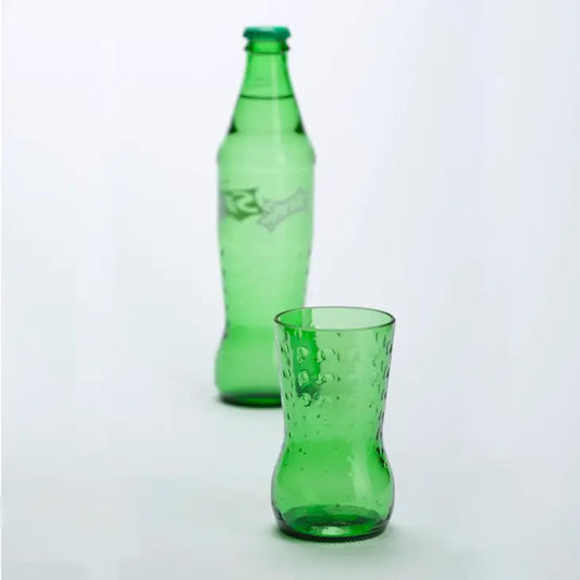 Upcycled Sprite Drinking Glass