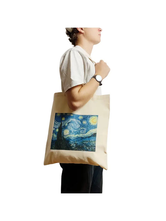 Starry Night By Vincent Van Gogh Canvas Totes