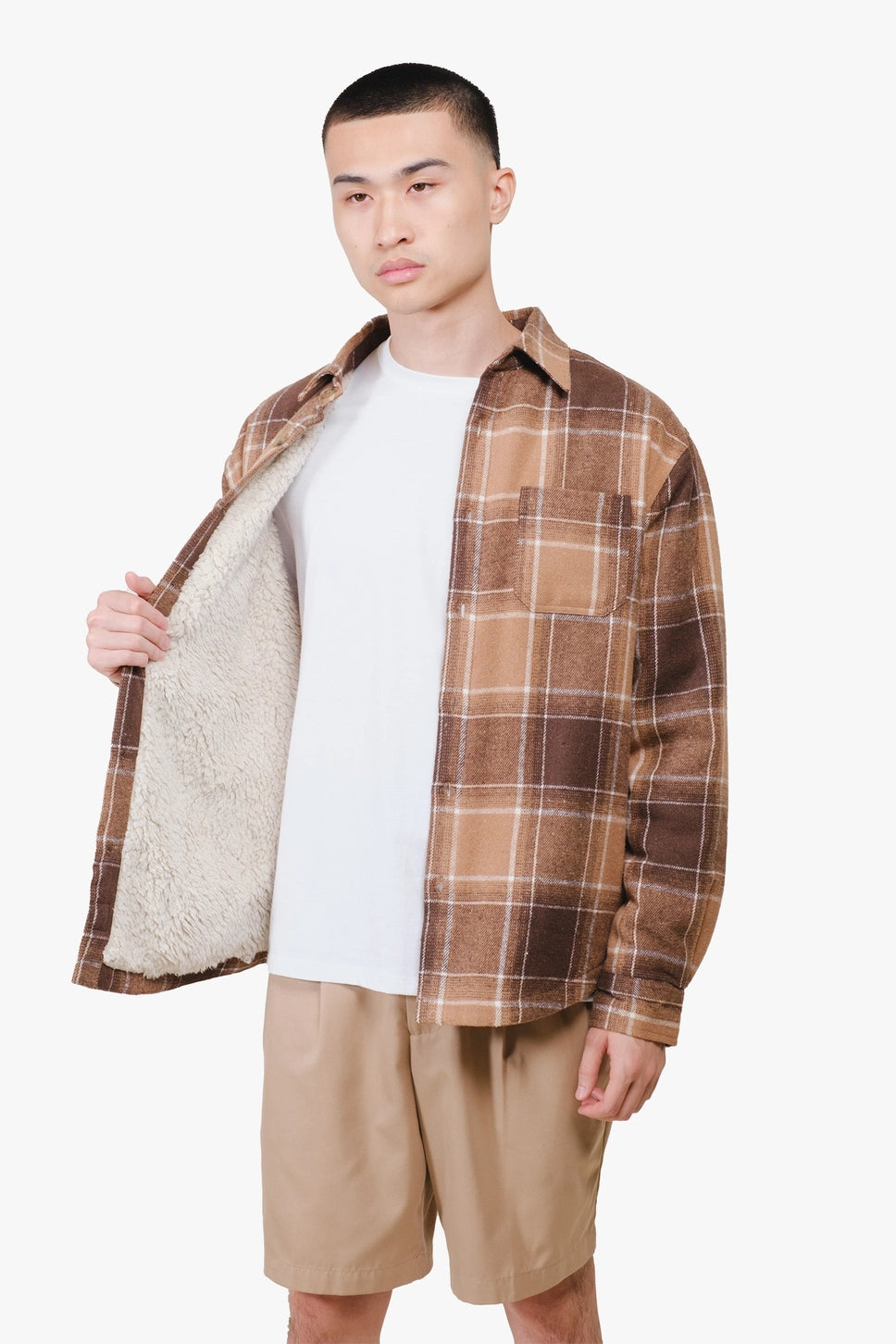 Sherpa Lined Flannel Shacket