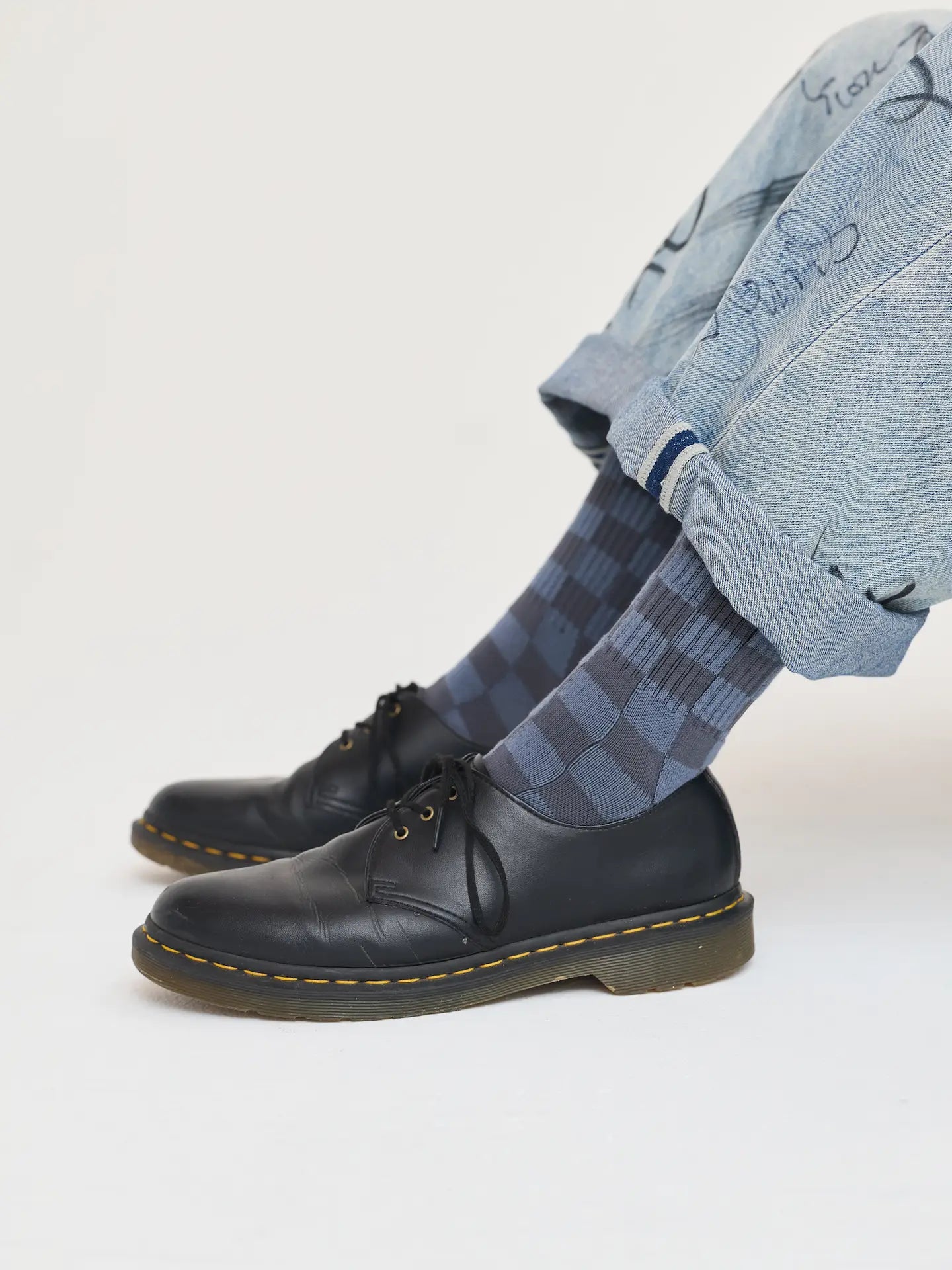 Checkerboard Crew Socks