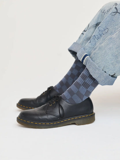 Checkerboard Crew Socks
