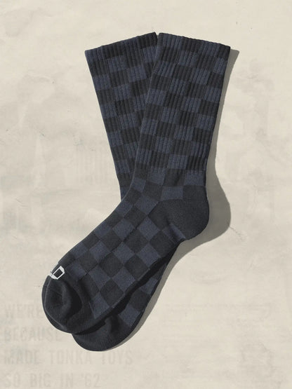 Checkerboard Crew Socks