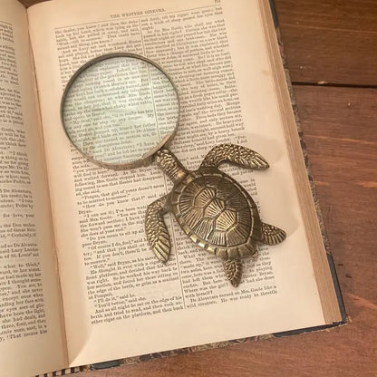 7" Antique Brass Magnifying Glasses