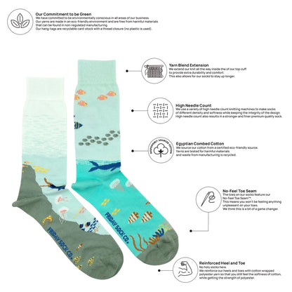 Mismatched Underwater Socks