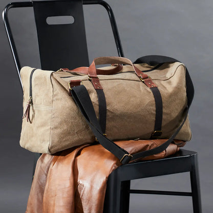 Upcycled Canvas Duffle Bag