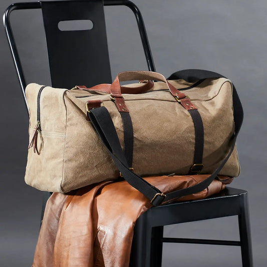 Upcycled Canvas Duffle Bag