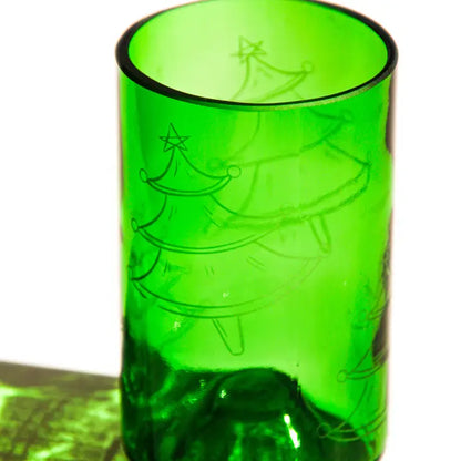 Upcycled Dancing Trees Drinking Glass Set