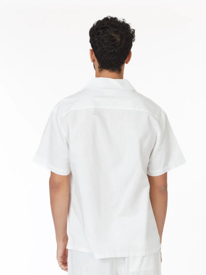 White Button Down Linen Shirt