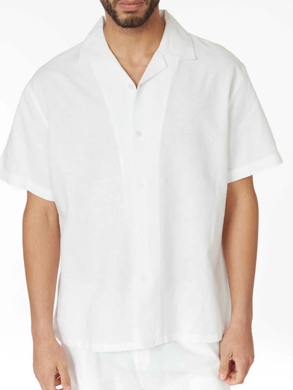 White Button Down Linen Shirt