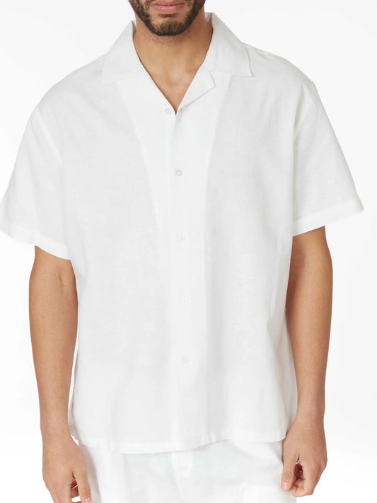 White Button Down Linen Shirt